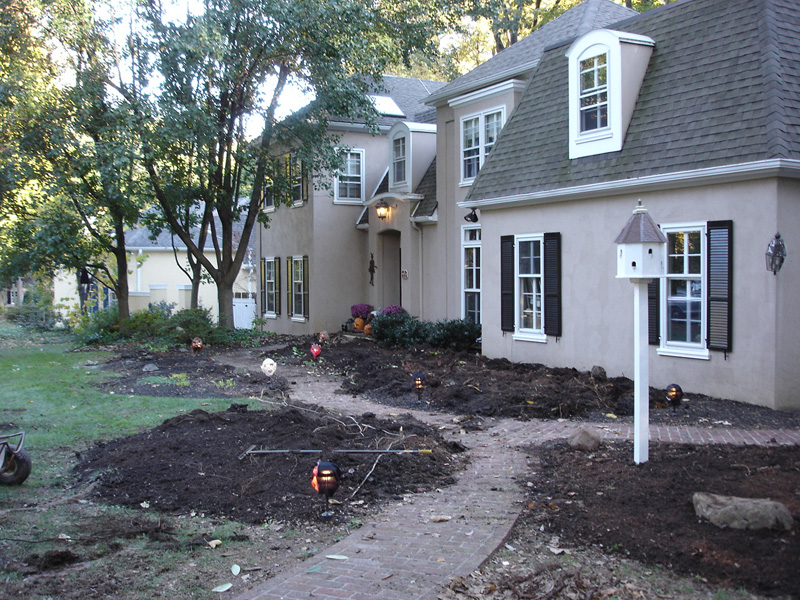 Main Line Formal Garden Design in Berwyn - Before